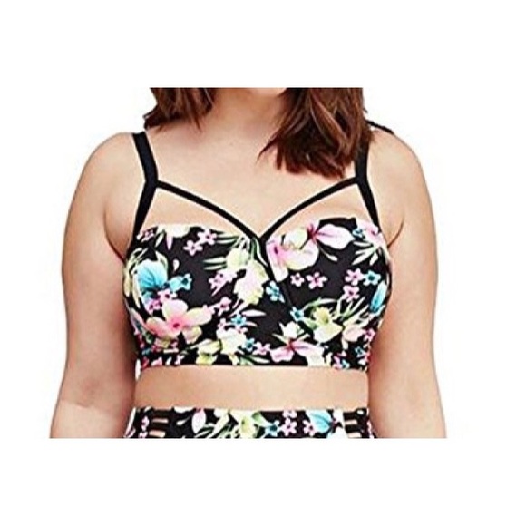 Forever 21 Other - Tropical Floral Strappy Swim Top